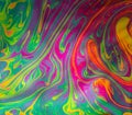 Multicoloured psychedelic soap bubble abstract background Royalty Free Stock Photo