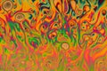 Multicoloured psychedelic soap bubble abstract background