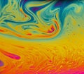 Multicoloured psychedelic soap bubble abstract background Royalty Free Stock Photo