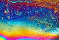 Multicoloured psychedelic soap bubble abstract background