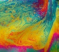 Multicoloured psychedelic soap bubble abstract background
