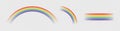 Multicoloured rainbow stripes isolated
