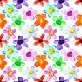 Multicoloured seamless floral pattern