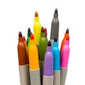 Multicoloured soft-tip pen. Royalty Free Stock Photo