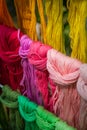 Multicoloured yarn and wool