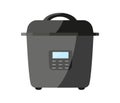 Multicooker food automatic tech cooker black flat