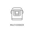Multicooker. Kitchen appliances icon Royalty Free Stock Photo