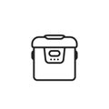 Multicooker line icon. household kitchen electrical appliance. isolated vector image