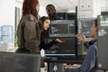 Multicultural coding team working on digital project Royalty Free Stock Photo