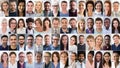 Multicultural Faces Photo Collage. Portrait Royalty Free Stock Photo