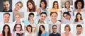 Multicultural Faces Photo Collage. Portrait Royalty Free Stock Photo