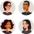 People Avatars Set Vector Collection Royalty Free Stock Photo