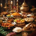 Multicultural Wedding Feast with Traditional Wedding Foods Royalty Free Stock Photo