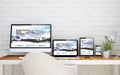 multidevice desktop responsive design Royalty Free Stock Photo