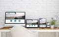multidevice desktop web design Royalty Free Stock Photo