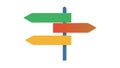 Multidirectional Signpost Illustration, vector design Generative AI Royalty Free Stock Photo