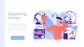 STEM education concept landing page