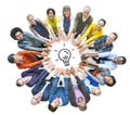 Multiethnic Diverse Group of People In Circle Royalty Free Stock Photo