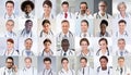 Multiethnic Doctor Faces Photo Collage Royalty Free Stock Photo