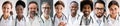 Multiethnic Doctor Faces Photo Collage Royalty Free Stock Photo