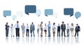 Multiethnic Group Business People Speech Bubbles Concept Royalty Free Stock Photo