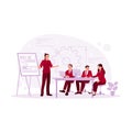 Multiethnic group of business people working together, meeting and exchanging ideas in the office. Brainstorming concept. Royalty Free Stock Photo