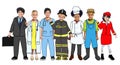 Multiethnic Group of Children with Future Career Uniforms Royalty Free Stock Photo