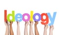 Multiethnic Group of Hands Holding Ideology Royalty Free Stock Photo