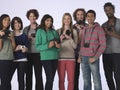 Multiethnic Group Of People With Cameras Royalty Free Stock Photo