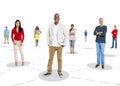 Multiethnic Group of People with Connection Concept Royalty Free Stock Photo