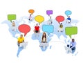 Multiethnic Group of People and Social Networking Concepts Royalty Free Stock Photo