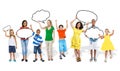 Multiethnic Group People Speech Bubbles Concept Royalty Free Stock Photo