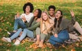 Multiethnic Group of Teenagers Having Fun Outdoor Royalty Free Stock Photo