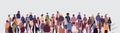 multiethnic people group mix race men women crowd in casual clothes standing together diversity multiculturalism Royalty Free Stock Photo