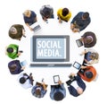 Multiethnic People with Social Media Concept Royalty Free Stock Photo