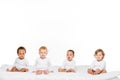 adorable multiethnic toddler boys and girls