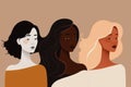 Multiethnic women, created with Generative AI technology