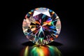 Multifaceted Colorful diamond. Generate Ai