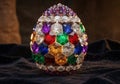 A multifaceted object resembling a FabergÃ© egg, adorned with Royalty Free Stock Photo
