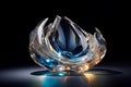 Multifaceted Quartz crystal glossy. Generate Ai