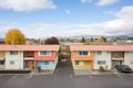 multifamily residential with neat flat roofs
