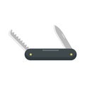 Multifunction knife icon, flat style