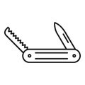 Multifunction knife icon, outline style