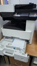 Multifunction printer is ready for printing documents in office Royalty Free Stock Photo