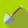 Multifunction spade icon, flat style Royalty Free Stock Photo