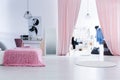 Multifunctional bedroom with dressing room Royalty Free Stock Photo