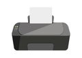 Multifunctional device printer scanner black flat Royalty Free Stock Photo