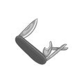 Multifunctional pocket knife icon