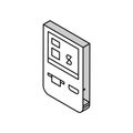 multifunctional pos terminal isometric icon vector illustration