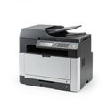 A multifunctional printer with a compact, rectangular design and a two-tone color Royalty Free Stock Photo
